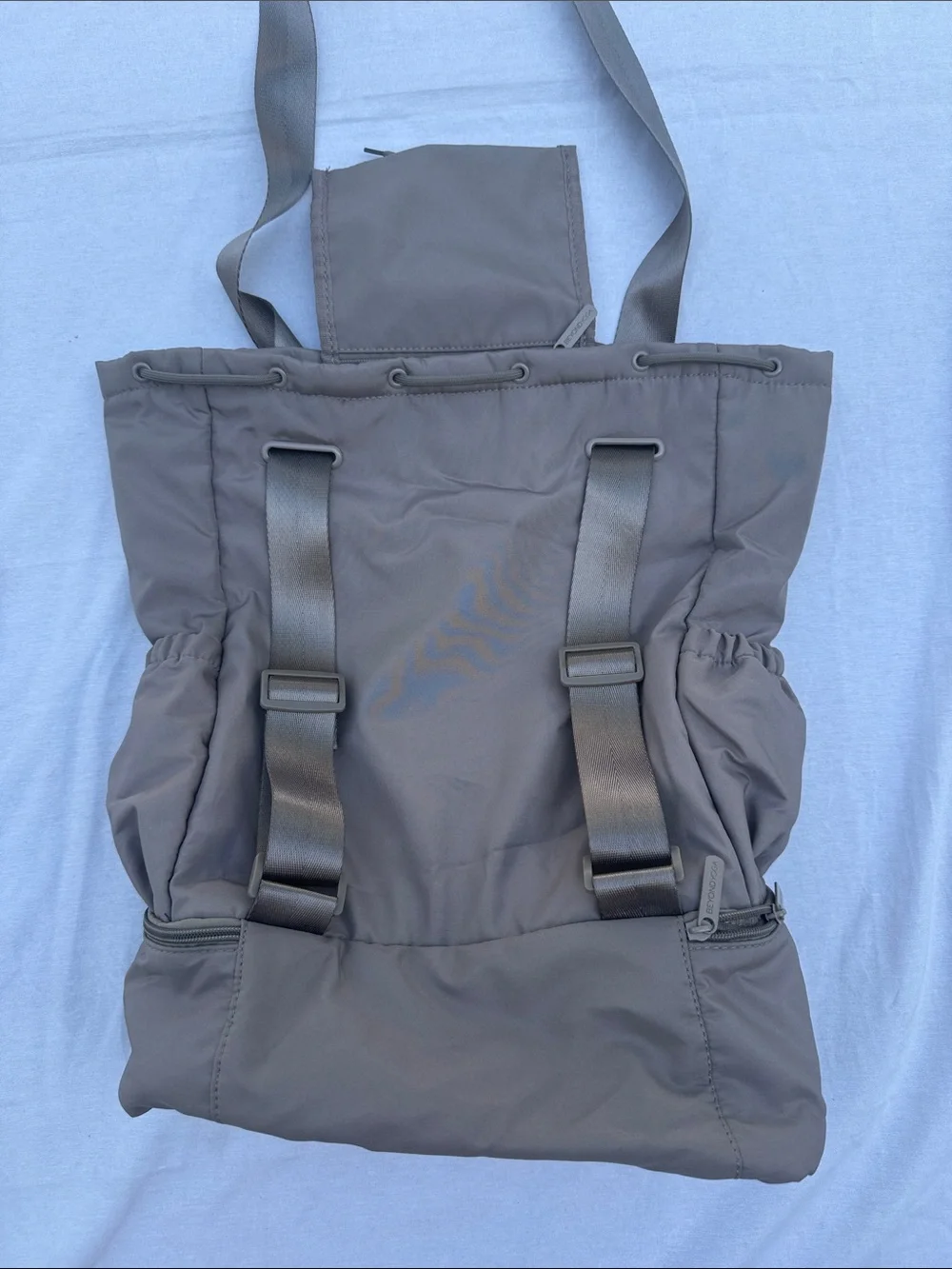 Beyond Yoga Charcoal Nylon Duffel Tote - Men's Convertible Gym Bag